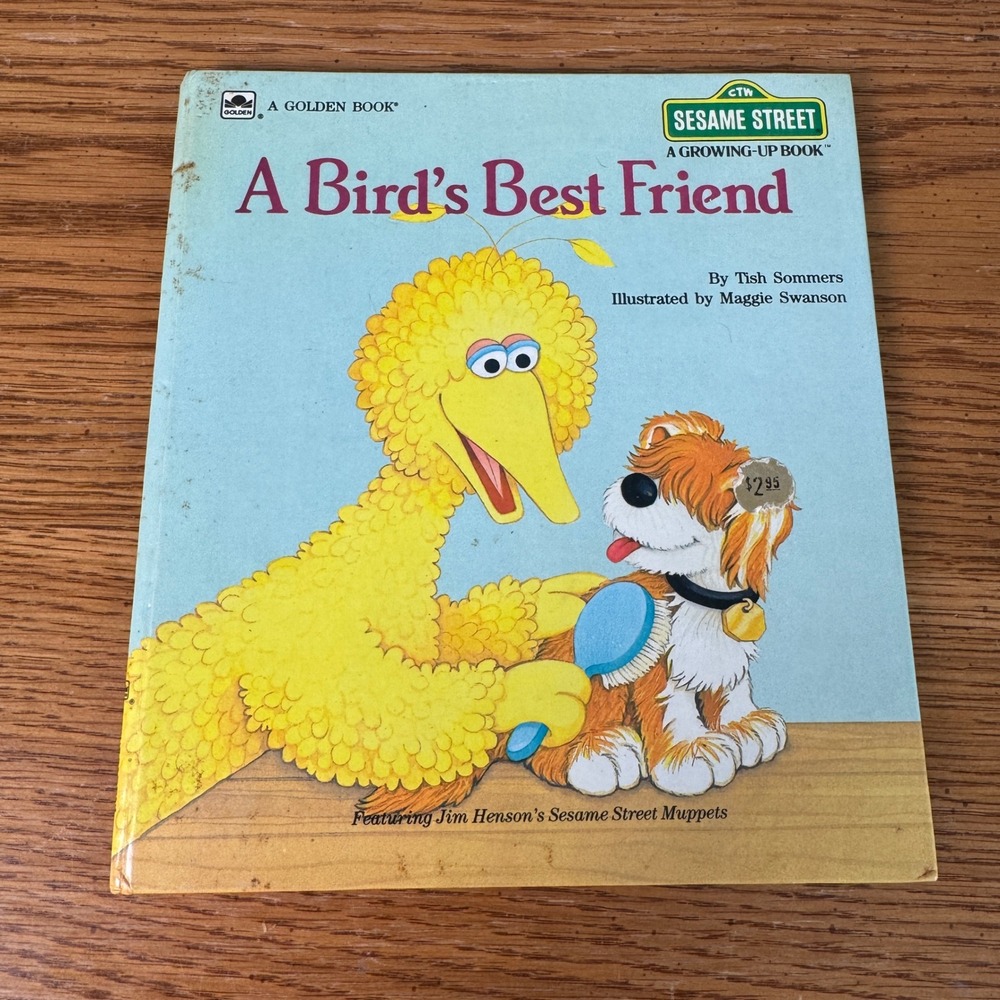 Sesame Street A‎ Birds Best Friend Vintage 1986 Golden Book Big Bird Barkley